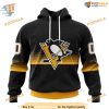 Custom Black And Gradient Design NHL Pittsburgh Penguins Hoodie 3D