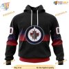 Custom Black And Gradient Design NHL Winnipeg Jets Hoodie 3D