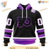 Custom Black Hockey Fights Cancer Kits NHL Philadelphia Flyers Hoodie 3D