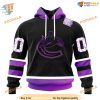 Custom Black Hockey Fights Cancer NHL Vancouver Canucks Hoodie 3D