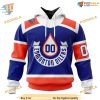 Custom Blue 2023 Heritage Classic NHL Edmonton Oilers Hoodie 3D