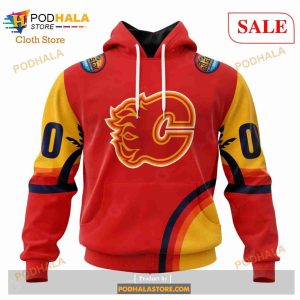 Custom Calgary Flames ALL Star Game Design With Florida Sunset NHL Hoodie 3D