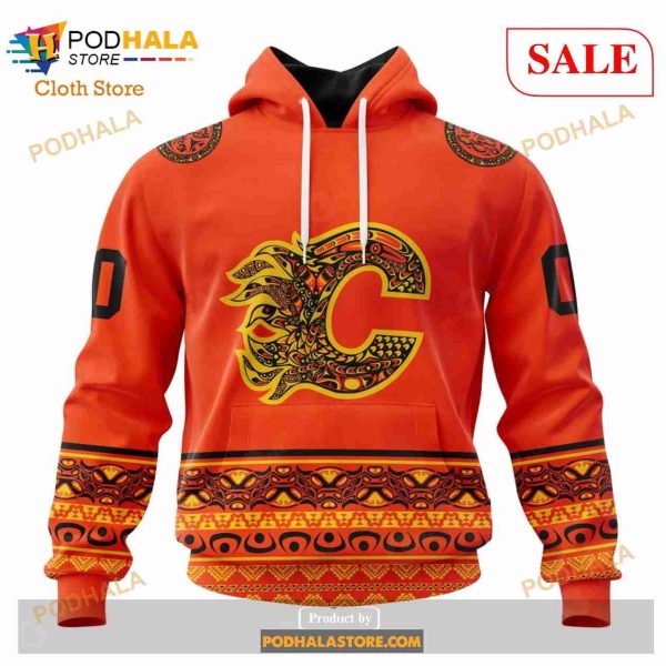 Custom Calgary Flames National Day For Truth And Reconciliation NHL Hoodie 3D