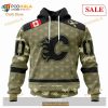 Custom Calgary Flames Special Camo Military Appreciation Sweatshirt NHL Hoodie 3D