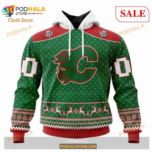 Custom Calgary Flames Special Christmas Apparel Sweatshirt NHL Hoodie 3D