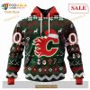 Custom Calgary Flames Unisex Christmas NHL Hoodie 3D