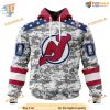 Custom Camo Design For Veterans Day NHL New Jersey Devils Hoodie 3D