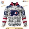 Custom Camo Design For Veterans Day NHL Philadelphia Flyers Hoodie 3D