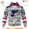 Custom Camo Design For Veterans Day NHL St. Louis Blues Hoodie 3D