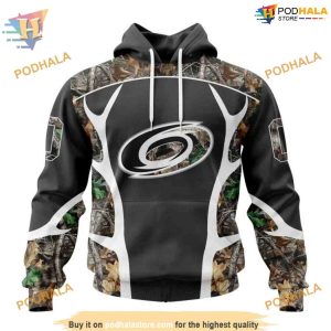 Custom Camo Hunting Design NHL Carolina Hurricanes Hoodie 3D