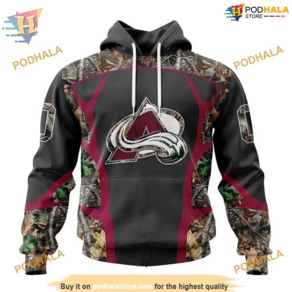 Custom Camo Hunting Design NHL Colorado Avalanche Hoodie 3D Sweatshirt