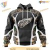 Custom Camo Hunting Design NHL Detroit Red Wings Hoodie 3D