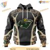 Custom Camo Hunting Design NHL Minnesota Wild Hoodie 3D