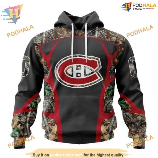 Custom Camo Hunting Design NHL Montreal Canadiens Hoodie 3D