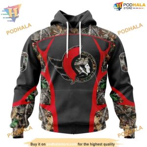 Custom Camo Hunting Design NHL Ottawa Senators Hoodie 3D