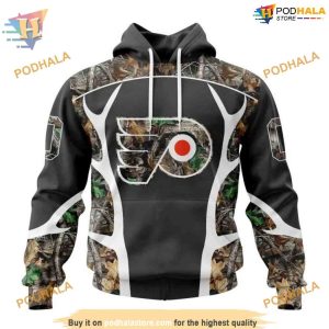 Custom Camo Hunting Design NHL Philadelphia Flyers Hoodie 3D