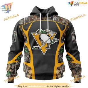 Custom Camo Hunting Design NHL Pittsburgh Penguins Hoodie 3D