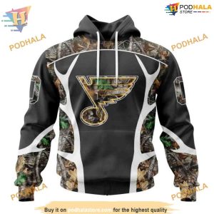 Custom Camo Hunting Design NHL St. Louis Blues Hoodie 3D Sweatshirt