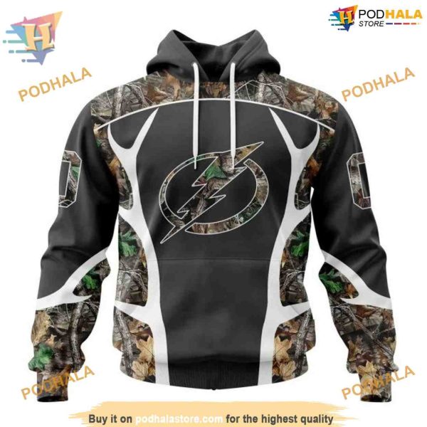 Custom Camo Hunting Design NHL Tampa Bay Lightning Hoodie 3D