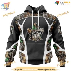 Custom Camo Hunting Design NHL Toronto Maple Leafs Hoodie 3D