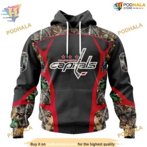 Custom Camo Hunting Design NHL Washington Capitals Hoodie 3D