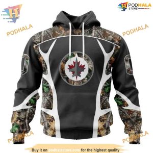 Custom Camo Hunting Design NHL Winnipeg Jets Hoodie 3D Shirt