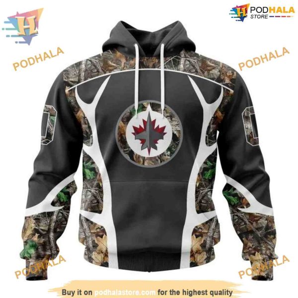 Custom Camo Hunting Design NHL Winnipeg Jets Hoodie 3D Shirt