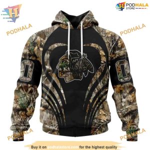 Custom Camo Hunting NHL Chicago Blackhawks Hoodie 3D