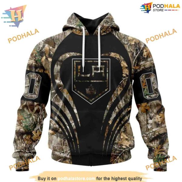 Custom Camo Hunting NHL Los Angeles Kings Hoodie 3D