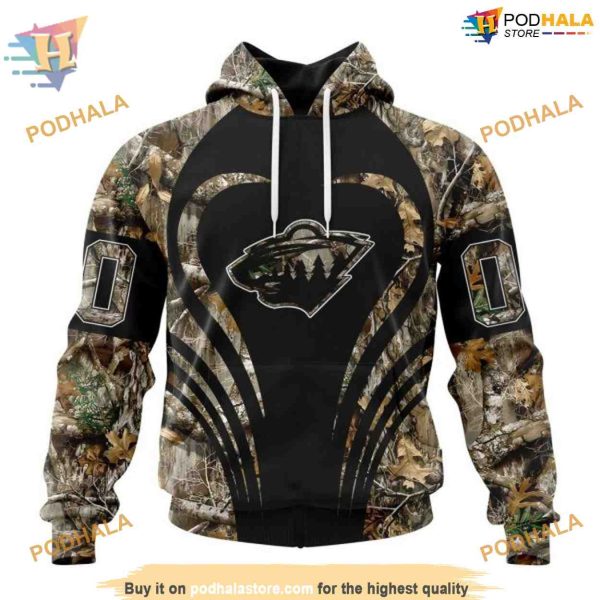 Custom Camo Hunting NHL Minnesota Wild Hoodie 3D