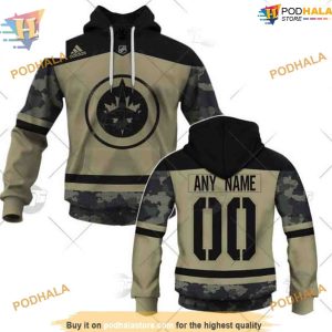 Custom Camo Military Jersey NHL Winnipeg Jets Hoodie 3D Shirt