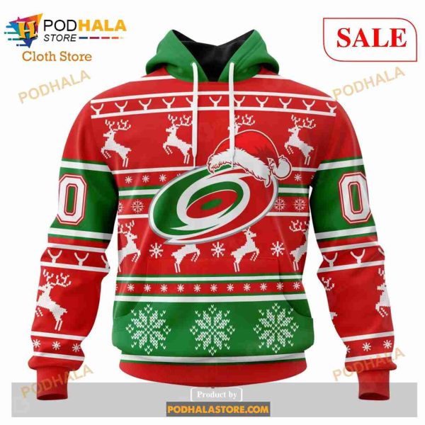 Custom Carolina Hurricanes Unisex Christmas NHL Hoodie 3D