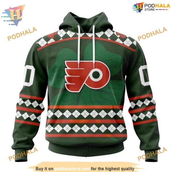 Custom Celebrate Patrick’s Day Hockey NHL Philadelphia Flyers 3D Hoodie