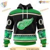 Custom Celebrate St Patrick’s Day NHL Detroit Red Wings Hoodie 3D