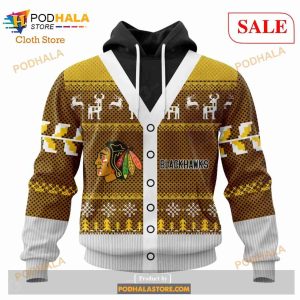 Custom Chicago BlackHawks Chrismas Season Sweatshirt NHL Hoodie 3D