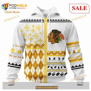 Custom Chicago BlackHawks Unisex Christmas Sweatshirt NHL Hoodie 3D