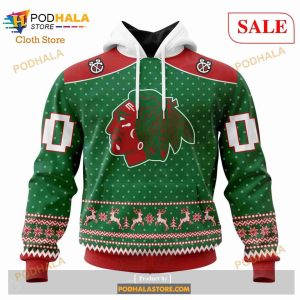 Custom Chicago Blackhawks Christmas Apparel Sweatshirt NHL Hoodie 3D