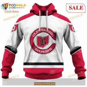 Custom Cleveland Barons 1976 Throwback Vintage NHL Hockey Sweatshirt Hoodie 3D