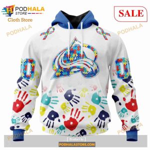 Custom Colorado Avalanche Autism Awareness Design Sweatshirt NHL Hoodie 3D