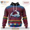 Custom Colorado Avalanche Fearless Aganst Autism Sweatshirt NHL Hoodie 3D