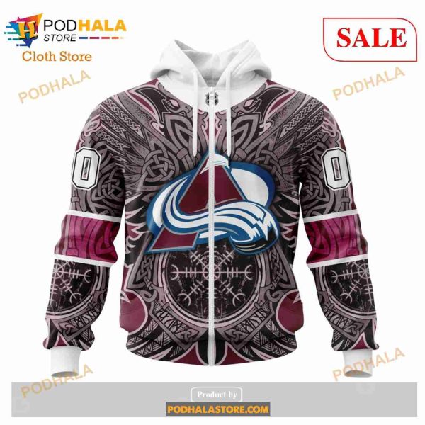 Custom Colorado Avalanche Norse Viking Symbols Sweatshirt NHL Hoodie 3D