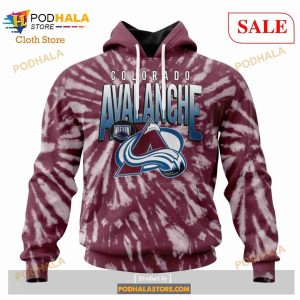 Custom Colorado Avalanche Retro Vintage Tie Dye Sweatshirt NHL Hoodie 3D