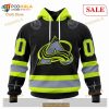 Custom Colorado Avalanche Unisex FireFighter Uniforms Color NHL Hoodie 3D