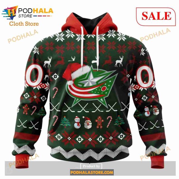 Custom Columbus Blue Jackets NHL Merch Christmas Sweatshirt NHL Hoodie 3D