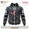 Custom Columbus Blue Jackets Norse Viking Symbols Sweatshirt NHL Hoodie 3D