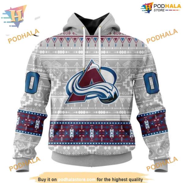 Custom Custom Native Design NHL Colorado Avalanche Hoodie 3D Sweatshirt