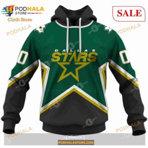 Custom Dallas Stars 1999 Throwback Vintage NHL Away Sweatshirt Hoodie 3D