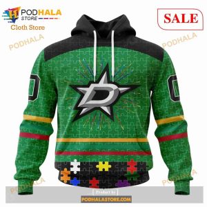 Custom Dallas Stars Fearless Aganst Autism Sweatshirt NHL Hoodie 3D