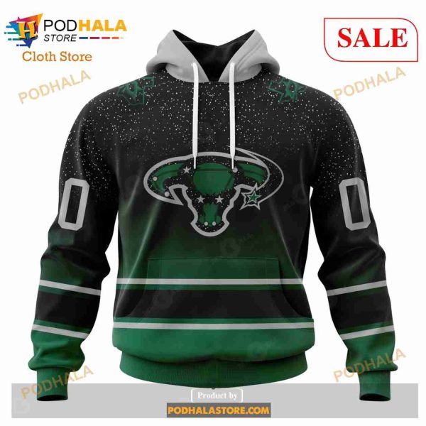 Custom Dallas Stars Retro Gradient Design Sweatshirt NHL Hoodie 3D