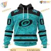 Custom Design Fight Ovarian Cancer NHL Carolina Hurricanes Hoodie 3D